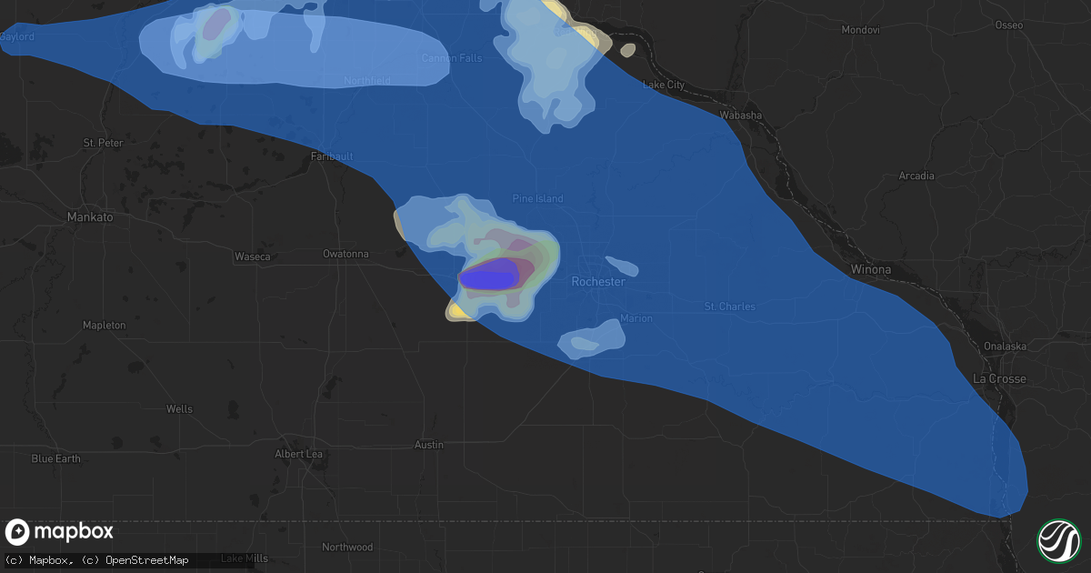 Hail map in Byron, MN on June 4, 2019