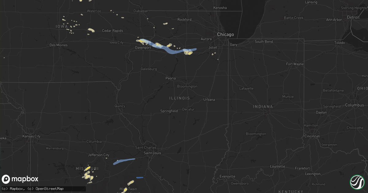 Hail map in Illinois on June 4, 2019