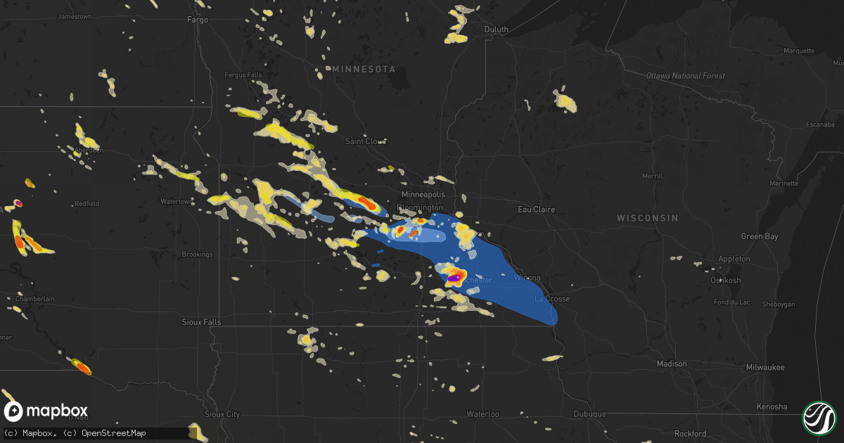 Hail map on June 4, 2019