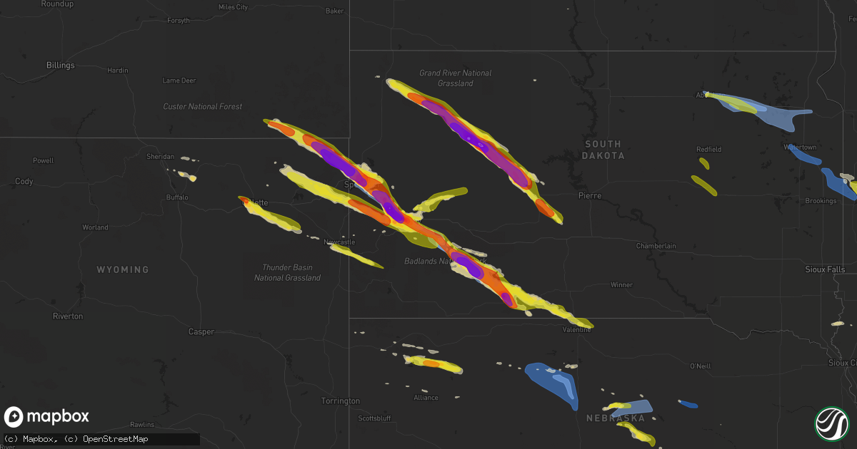 Hail map on June 4, 2020