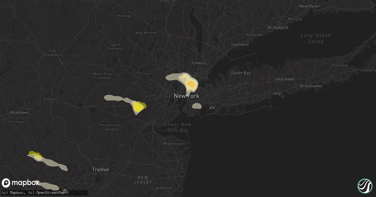 Hail map in Brooklyn, NY on June 4, 2021