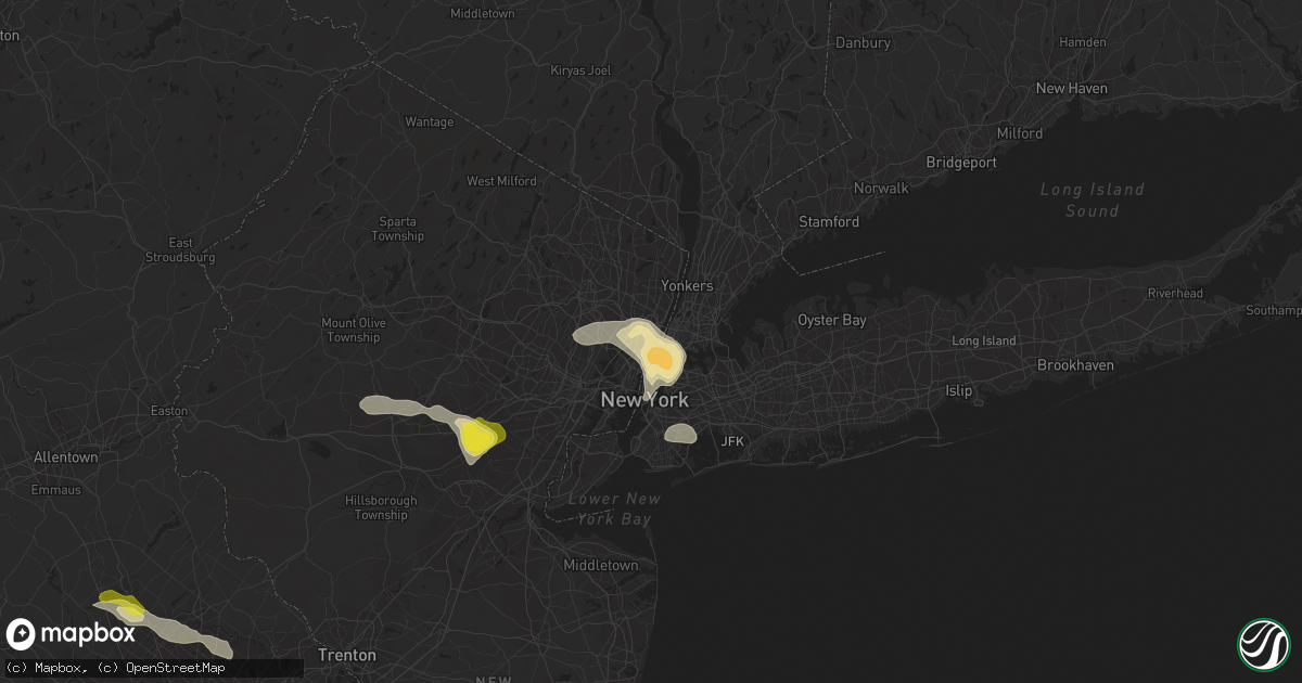 Hail map in Cliffside Park, NJ on June 4, 2021