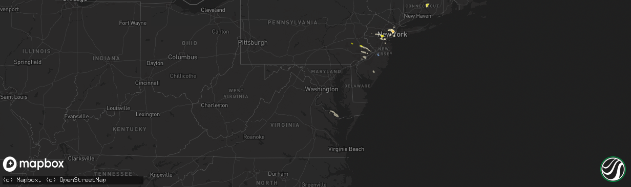 Hail map in Maryland on June 4, 2021