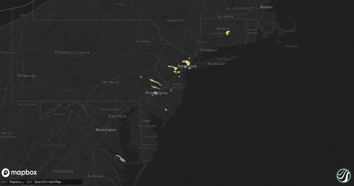Hail map in New Jersey on June 4, 2021