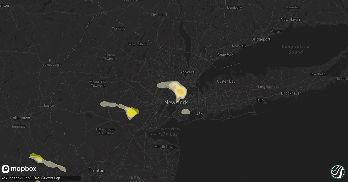Hail map in North Bergen, NJ on June 4, 2021