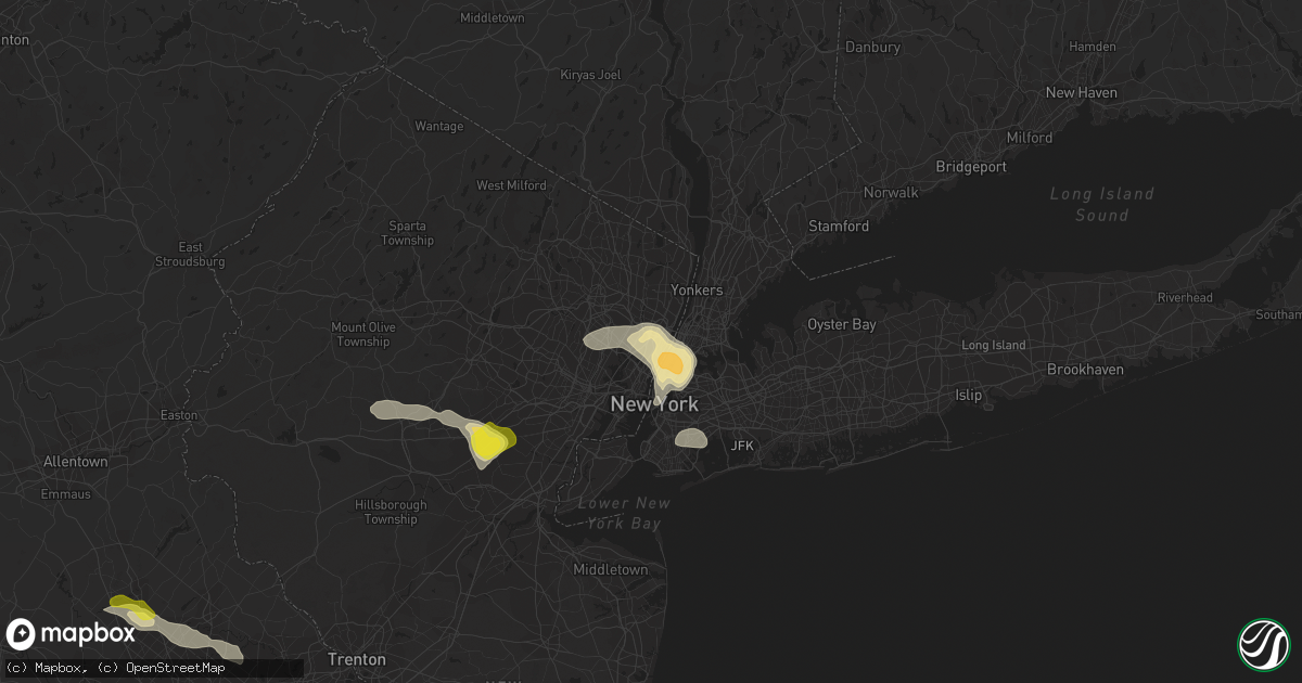 Hail map in Ridgefield, NJ on June 4, 2021