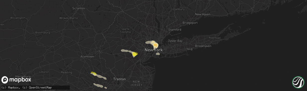 Hail map in West New York, NJ on June 4, 2021