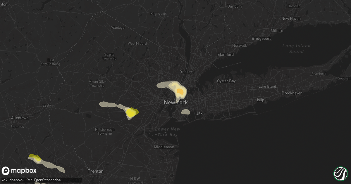 Hail map in West New York, NJ on June 4, 2021