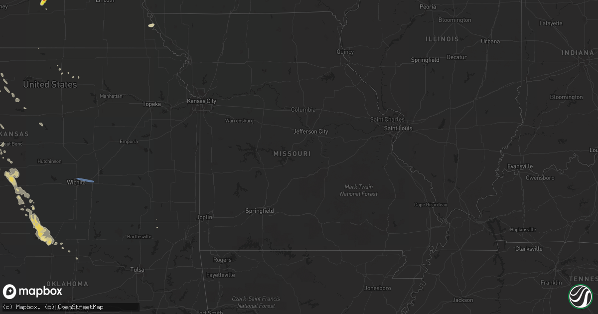 Hail map in Missouri on June 4, 2022
