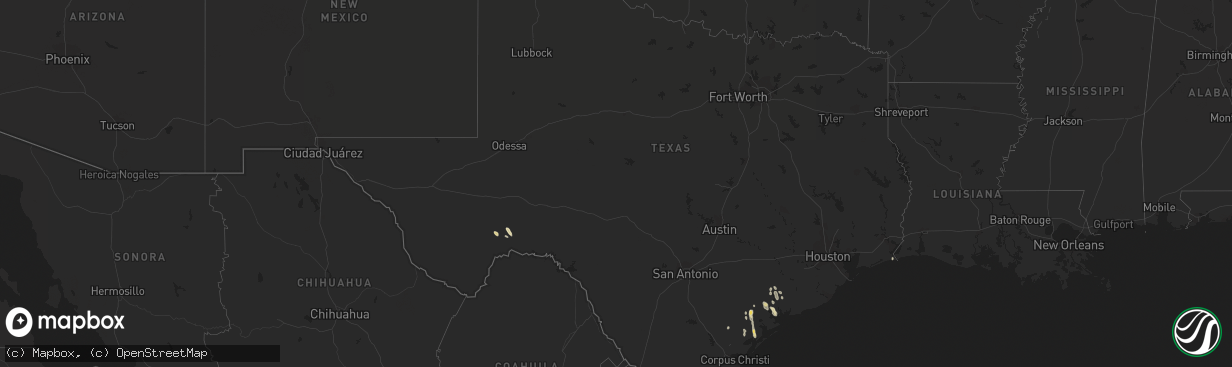Hail map in Texas on June 4, 2022