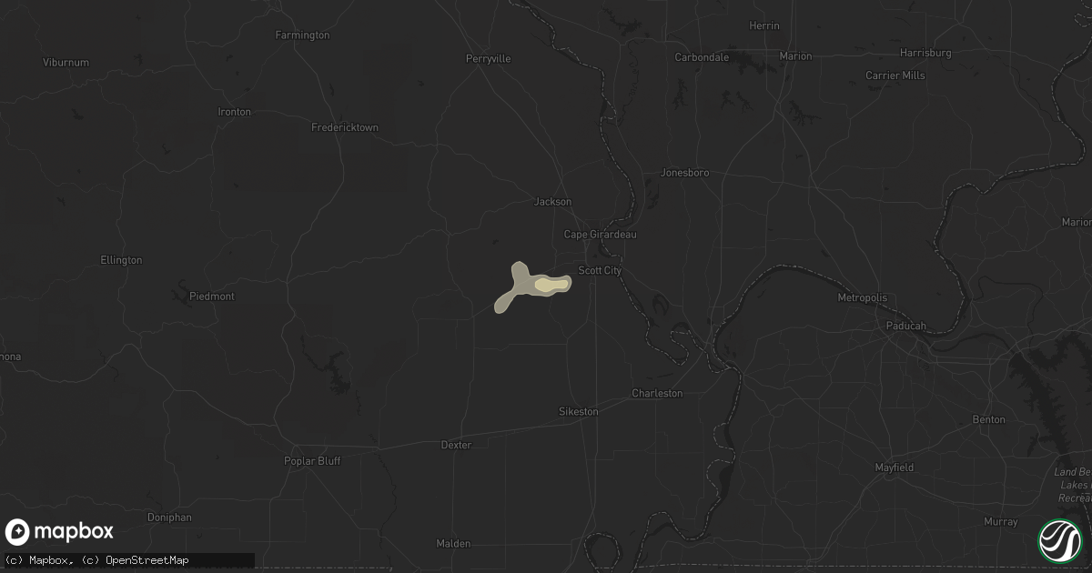 Hail map in Chaffee, MO on June 4, 2023