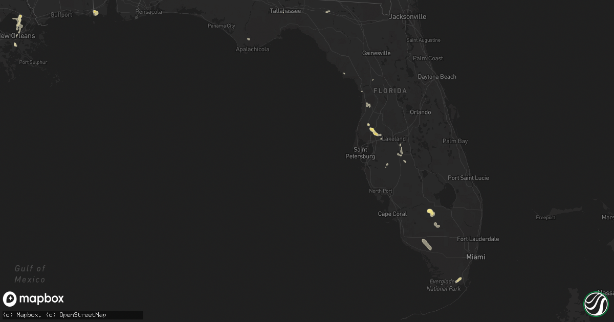 Hail map in Florida on June 4, 2023
