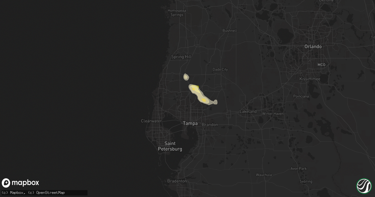 Hail map in Lutz, FL on June 4, 2023