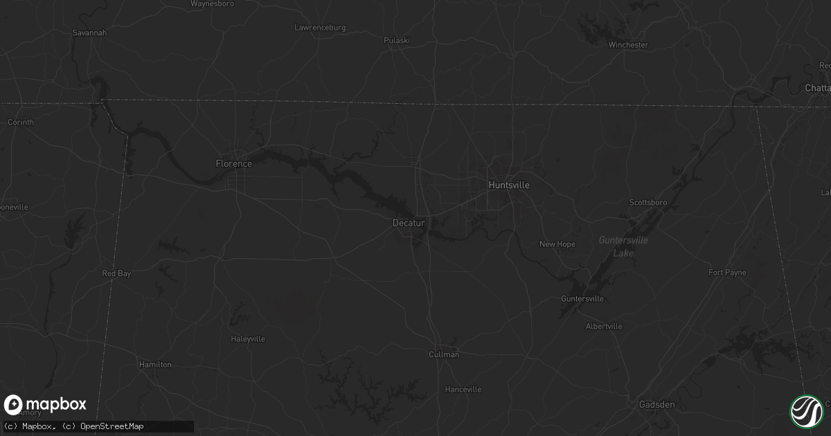 Hail map in Nunnelly, TN on June 4, 2023