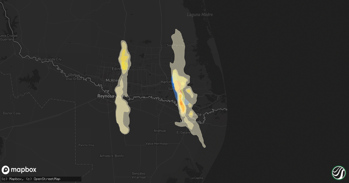 Hail map in San Benito, TX on June 4, 2023