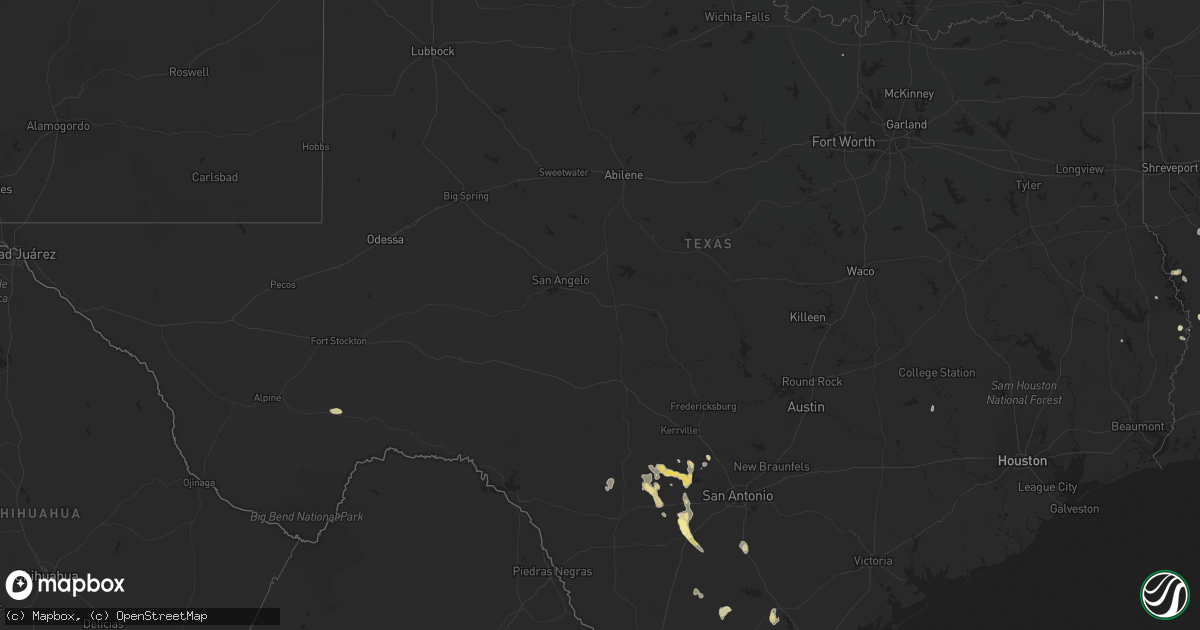 Hail map in Texas on June 4, 2023