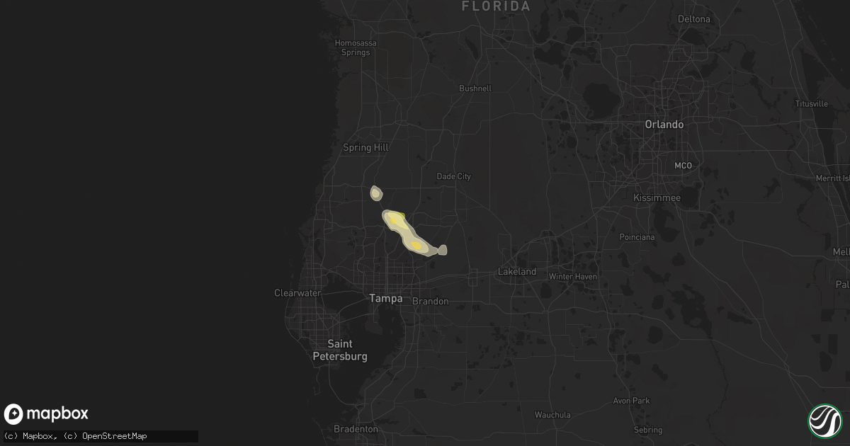 Hail map in Wesley Chapel, FL on June 4, 2023