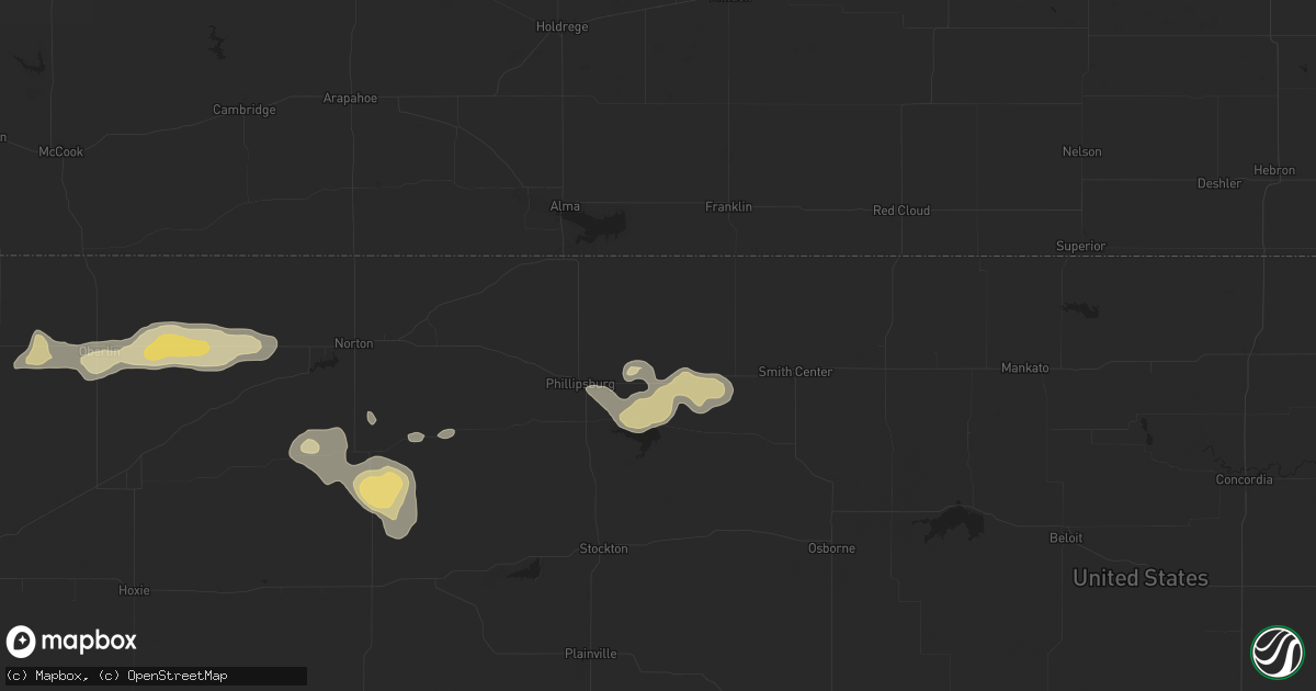 Hail map in Agra, KS on June 4, 2024