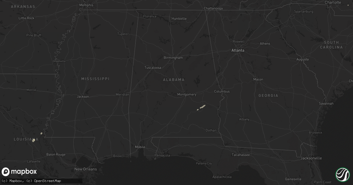 Hail map in Alabama on June 4, 2024