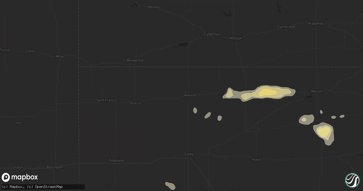 Hail map in Atwood, KS on June 4, 2024