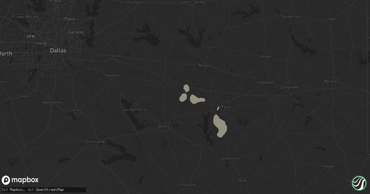 Hail map in Ben Wheeler, TX on June 4, 2024