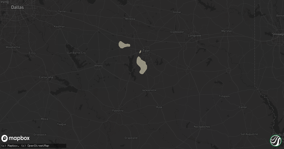 Hail map in Bullard, TX on June 4, 2024