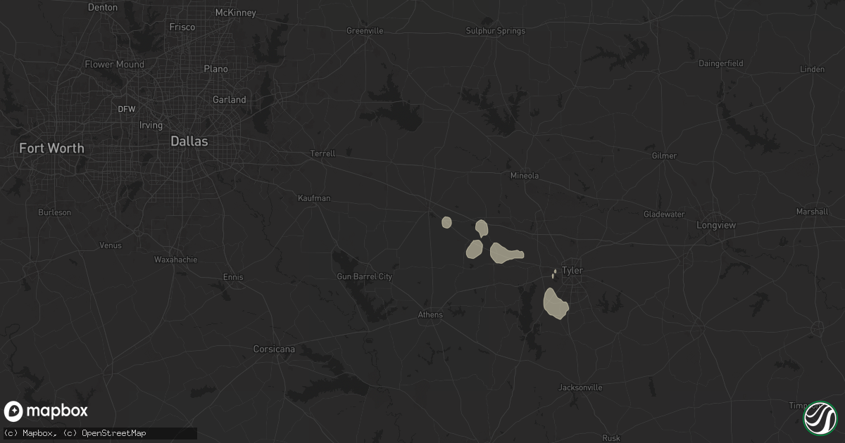 Hail map in Canton, TX on June 4, 2024