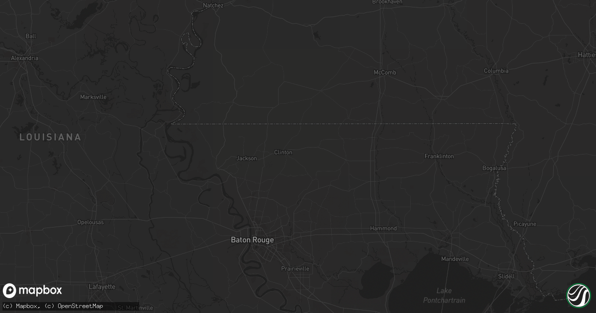 Hail map in Clinton, LA on June 4, 2024