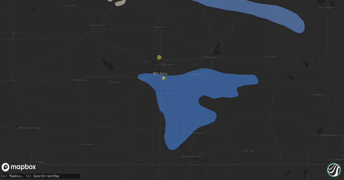 Hail map in Derby, KS on June 4, 2024