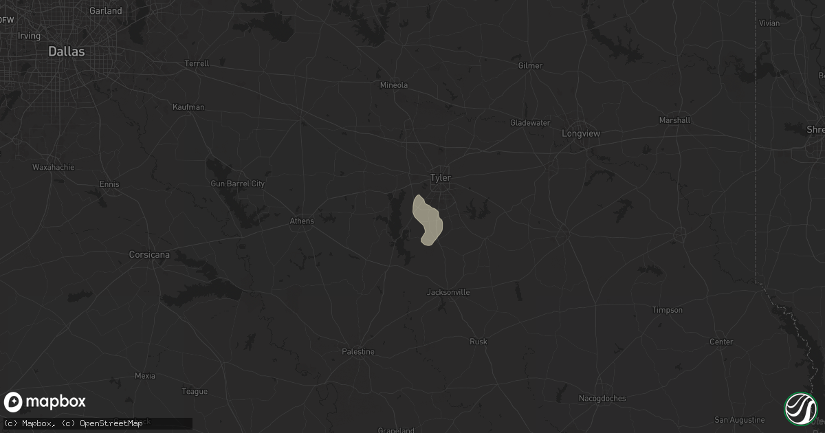 Hail map in Flint, TX on June 4, 2024