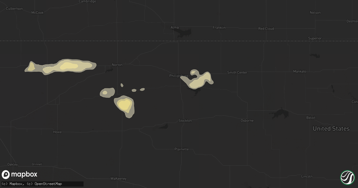 Hail map in Glade, KS on June 4, 2024