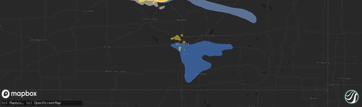 Hail map in Haysville, KS on June 4, 2024