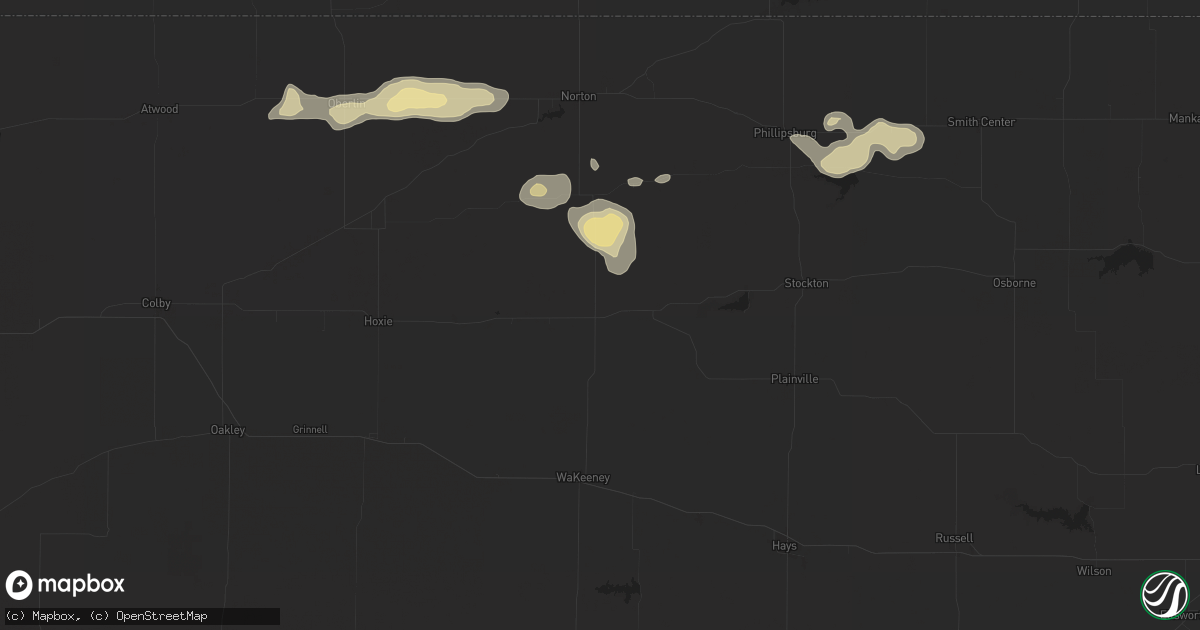 Hail map in Hill City, KS on June 4, 2024