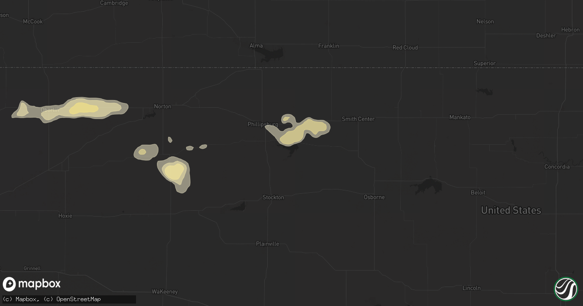 Hail map in Kirwin, KS on June 4, 2024