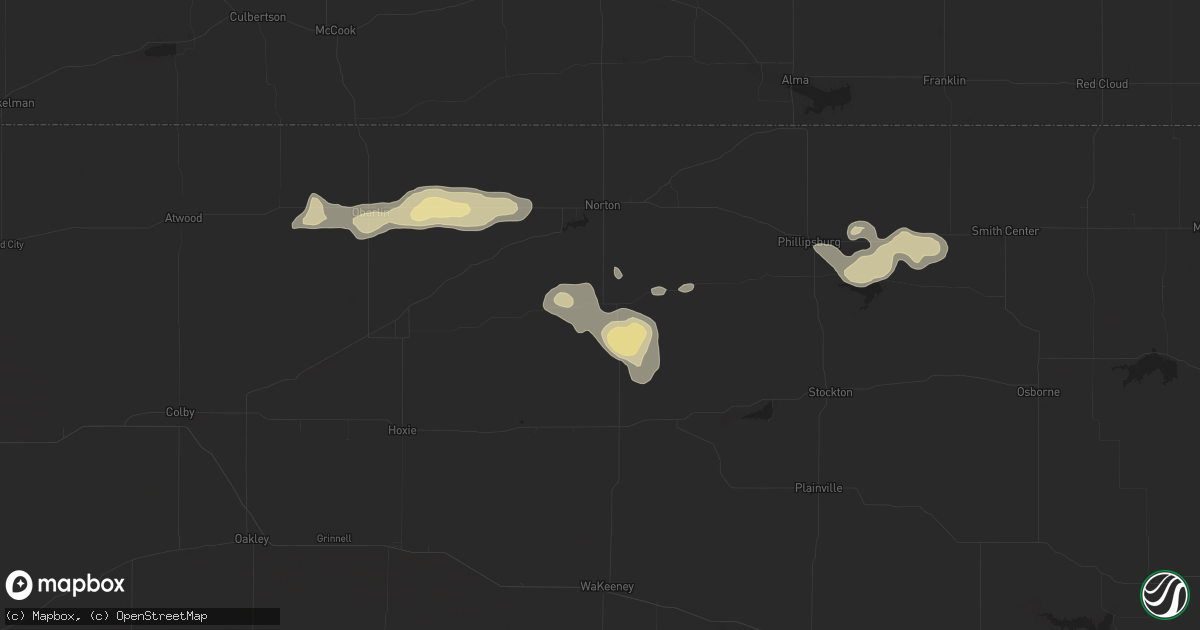 Hail map in Lenora, KS on June 4, 2024
