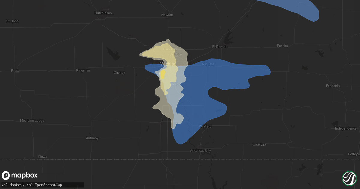 Hail map in Mulvane, KS on June 4, 2024