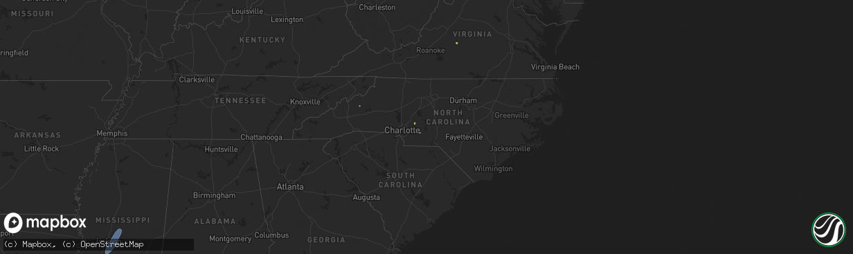 Hail map in North Carolina on June 4, 2024