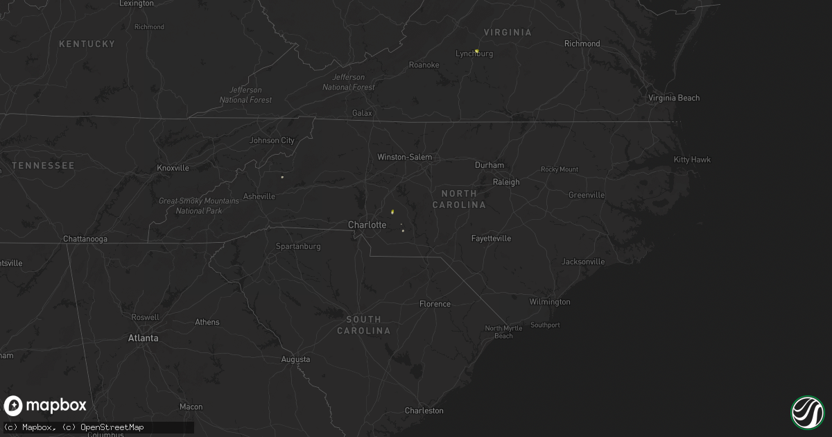 Hail map in North Carolina on June 4, 2024