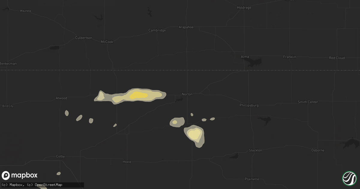Hail map in Norton, KS on June 4, 2024