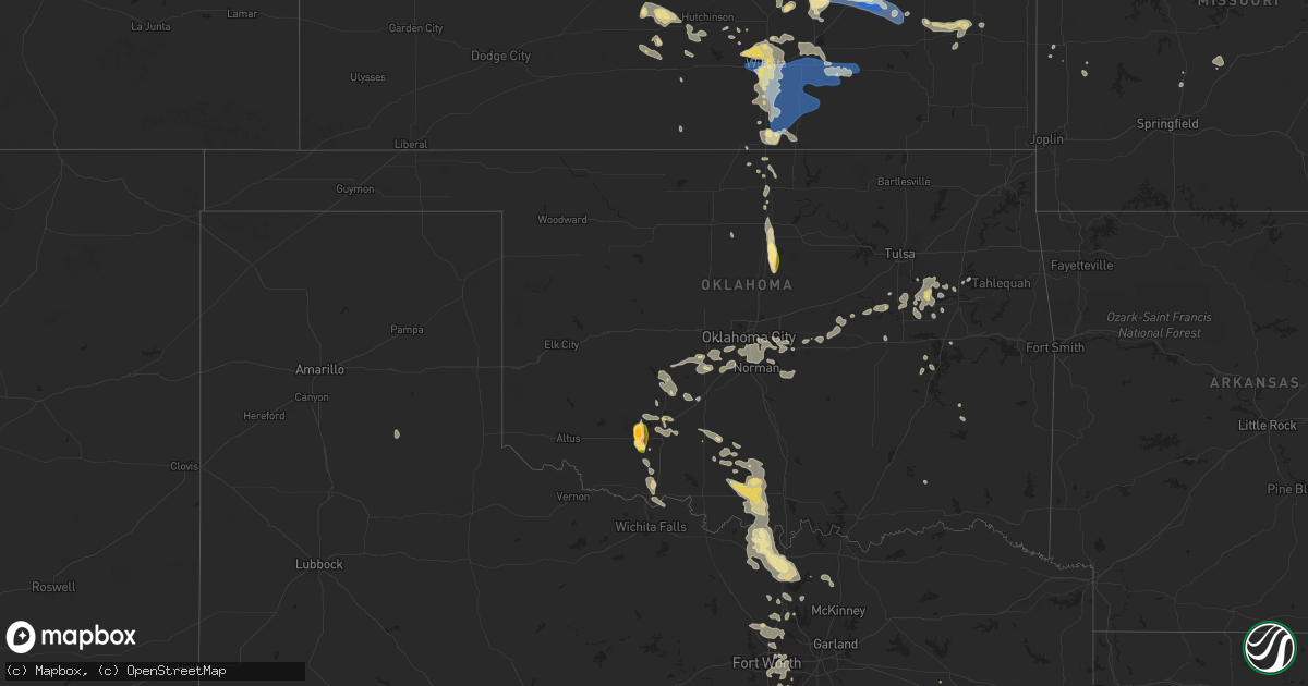 Hail map in Oklahoma on June 4, 2024