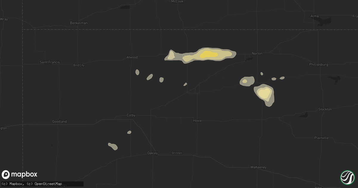 Hail map in Selden, KS on June 4, 2024