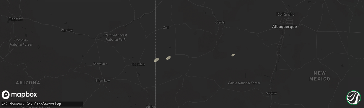 Hail map in Fence Lake, NM on June 4, 2025