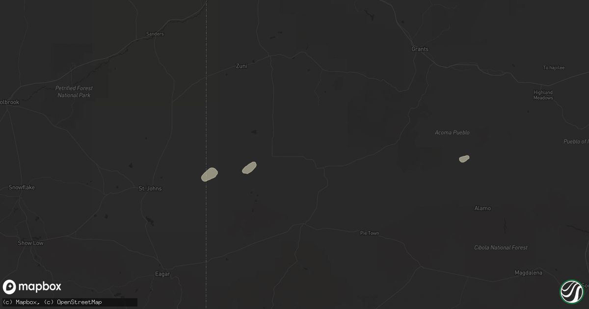 Hail map in Fence Lake, NM on June 4, 2025