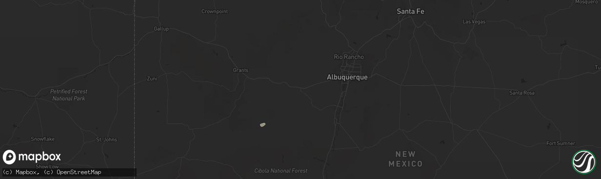 Hail map in Laguna, NM on June 4, 2025