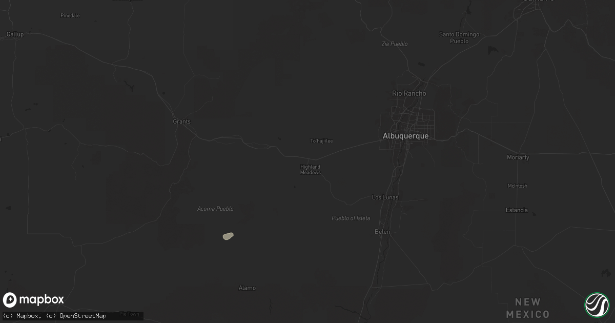 Hail map in Laguna, NM on June 4, 2025