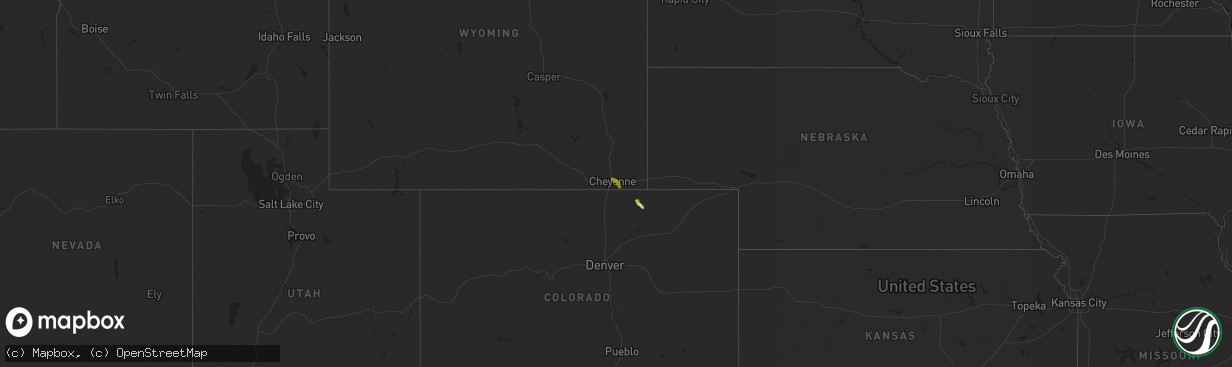 Hail map on June 4, 2025