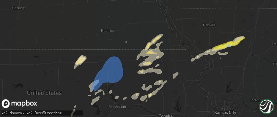 Hail map in Baileyville, KS on June 4, 2026