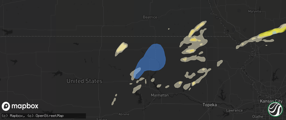 Hail map in Barnes, KS on June 4, 2026