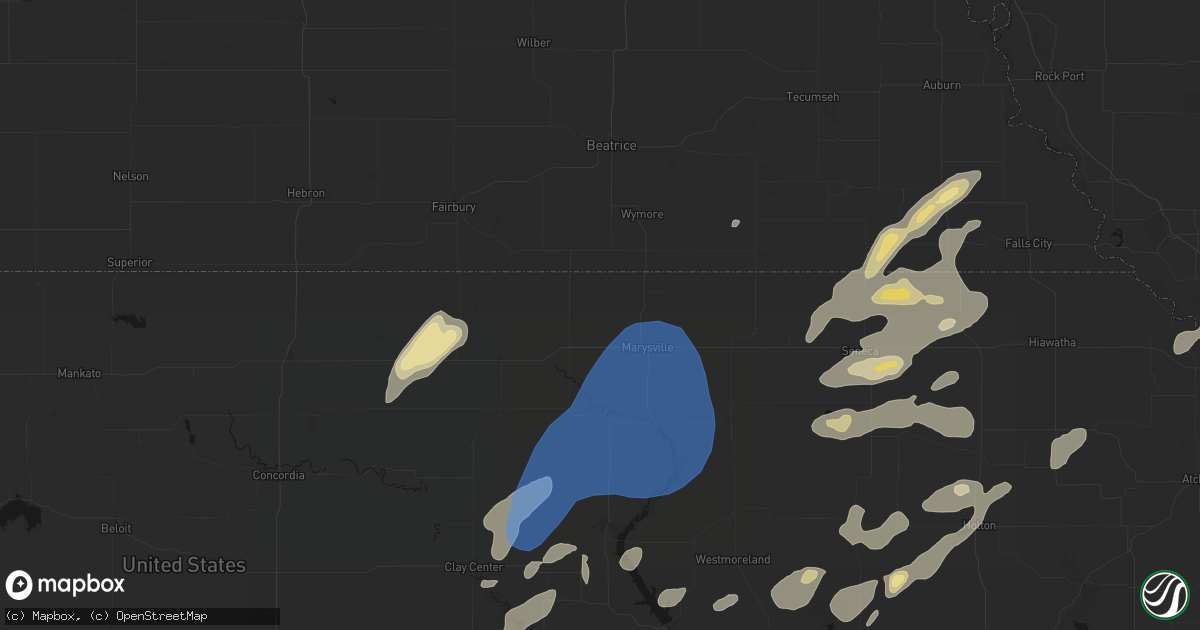 Hail map in Bremen, KS on June 4, 2026
