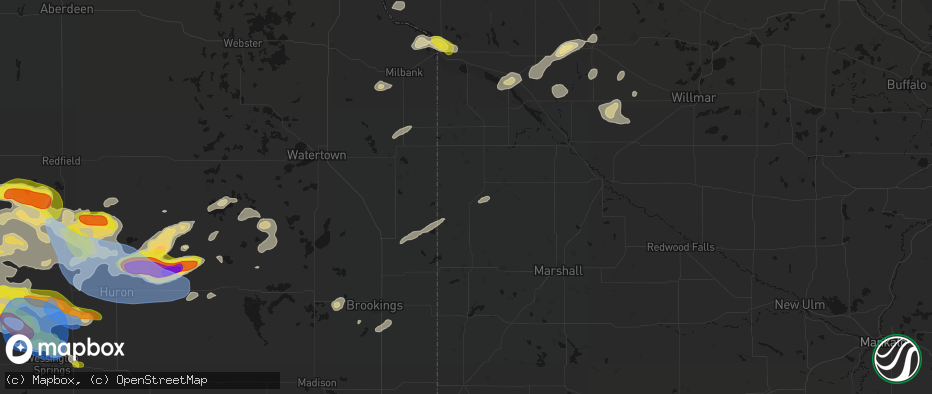 Hail map in Canby, MN on June 4, 2026